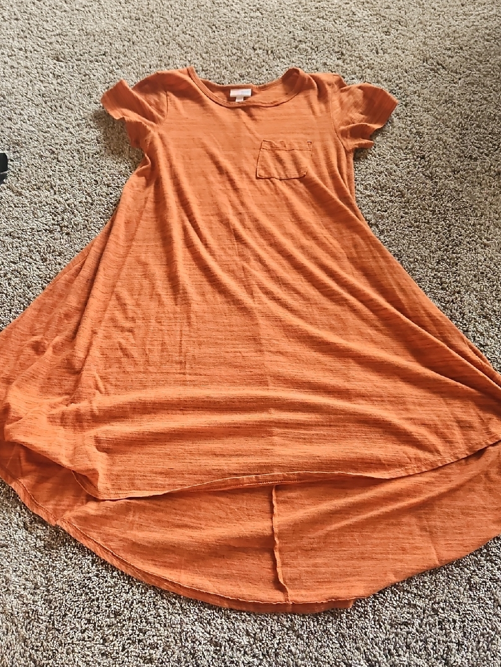LuLaRoe XXS Heathered Orange Crew Neck Top